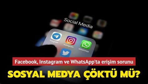 Sosyal medya Facebook ve Instagram çöktü mü? 5 Mart sosyal medyada sorun mu var?